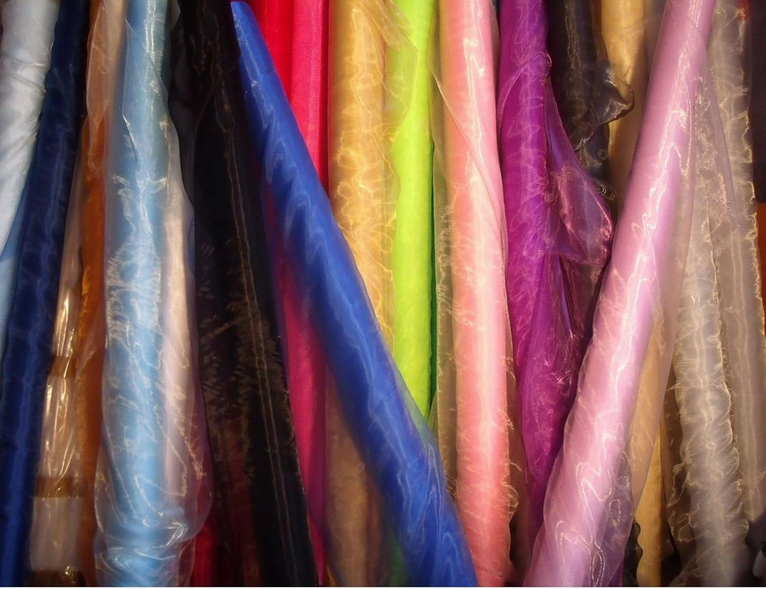 MDS Pack of 10 Yard Sheer Organza Fabric for Wedding Party Home Event Banquet Decorations, Backdrop Curtain Craft Dress Sewing Fashion DIY Crystal Organza Tulle Fabric Bolt 44” Wide - Silver Gray