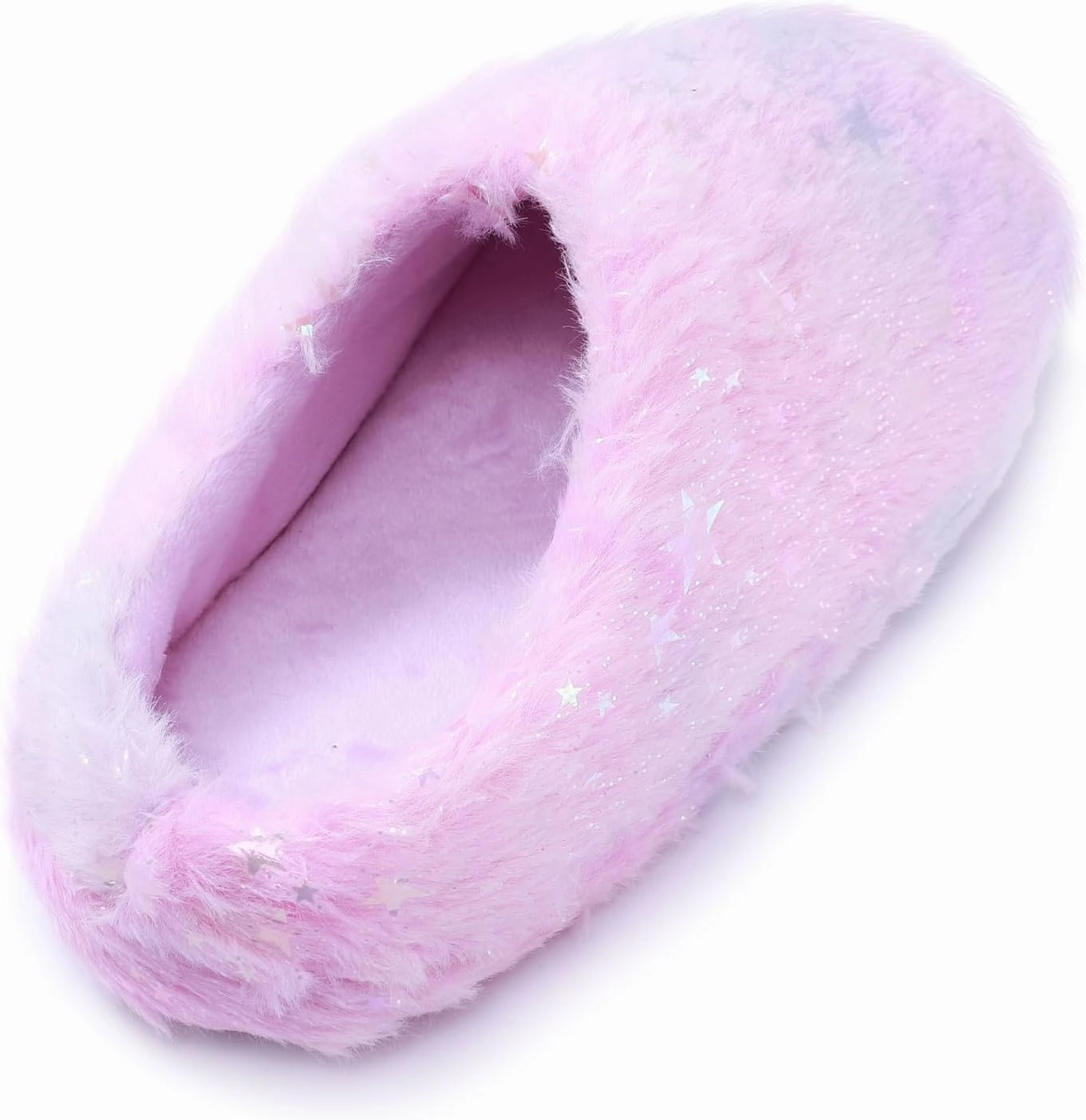 MEJORMEN Girls Fluffy House Slippers Cozy Plush Slip-on House Shoes Kids Warm Bedroom Slippers Memory Foam Slippers for Indoor Outdoor