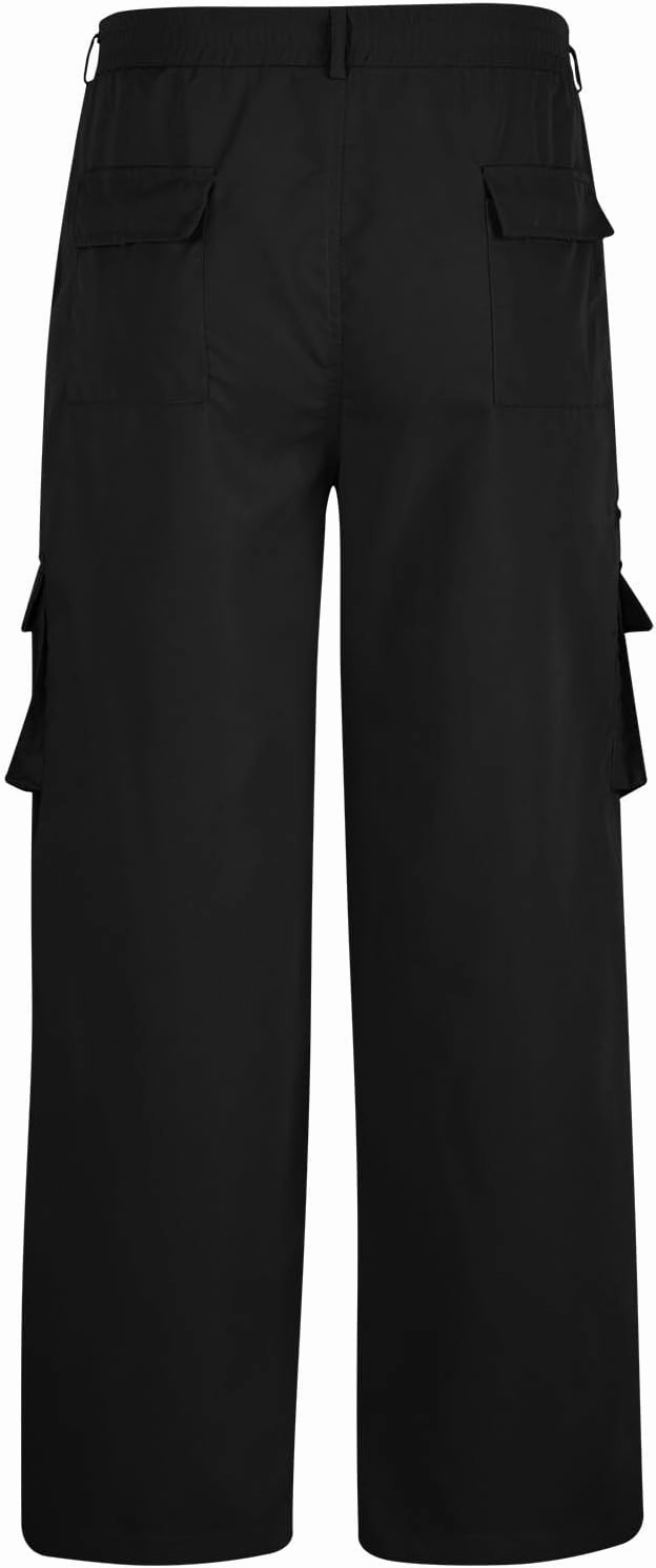 Men's Cargo Pants Multi Pockets Straight Barrel Work Pants Outdoor Fitness Bodybuilding Trousers Baggy Hiking Pants
