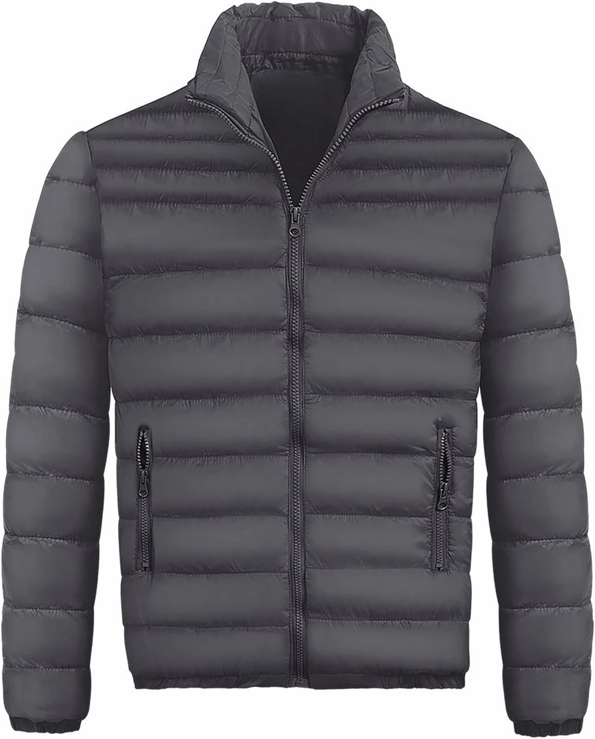 Men'S Down Jackets & Coats Zip Up With Hood Heated Plain Winter Jackets Thick Thermal Windproof Outwear