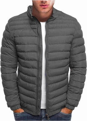 Men'S Down Jackets & Coats Zip Up With Hood Heated Plain Winter Jackets Thick Thermal Windproof Outwear