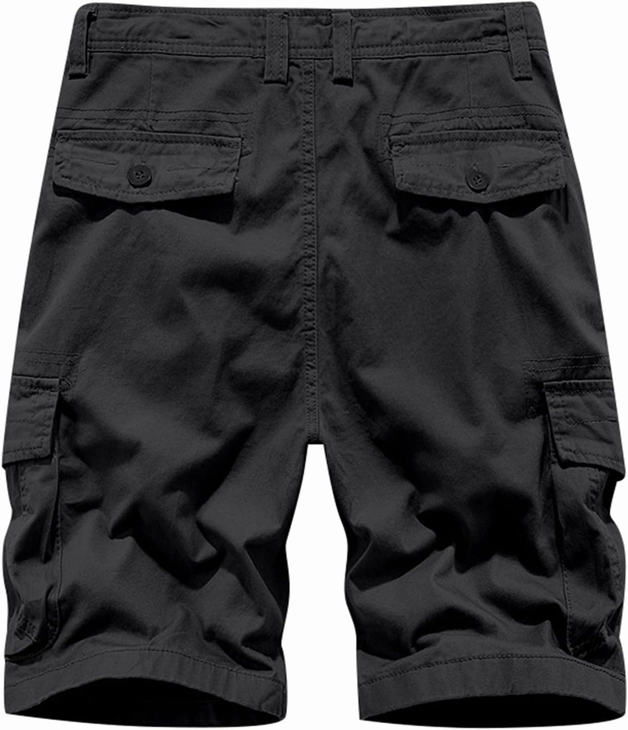 Men's Shorts Summer Washed Casual Cargo Shorts with Multi-Pocket Sport Asymmetric Hiking Basic Breathable Elasticated