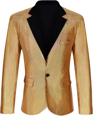 Men's 70s Disco Jacket Sequin Blazer Shiny Party Prom Outfit