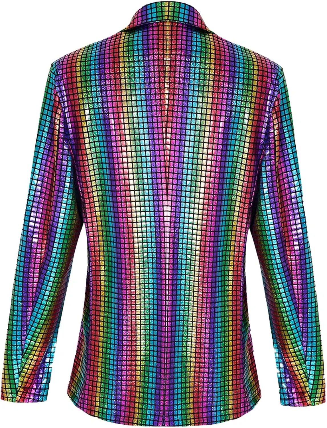 Men's 70s Disco Jacket Sequin Blazer Shiny Party Prom Outfit