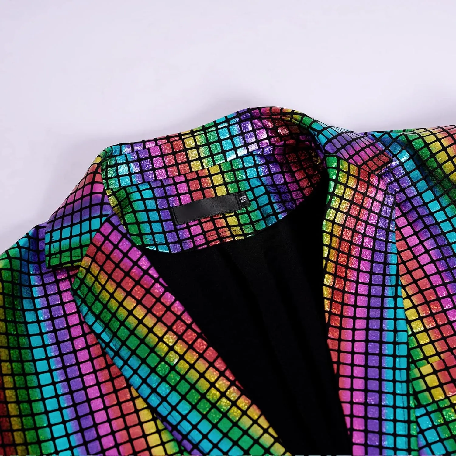 Men's 70s Disco Jacket Sequin Blazer Shiny Party Prom Outfit