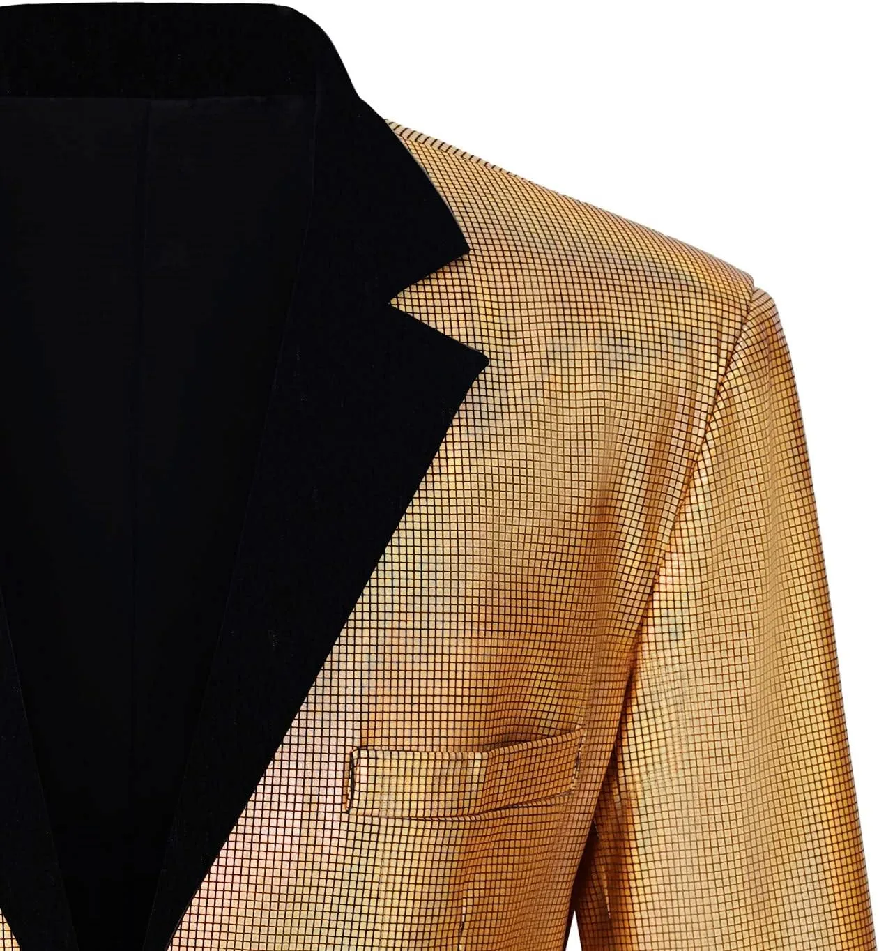 Men's 70s Disco Jacket Sequin Blazer Shiny Party Prom Outfit