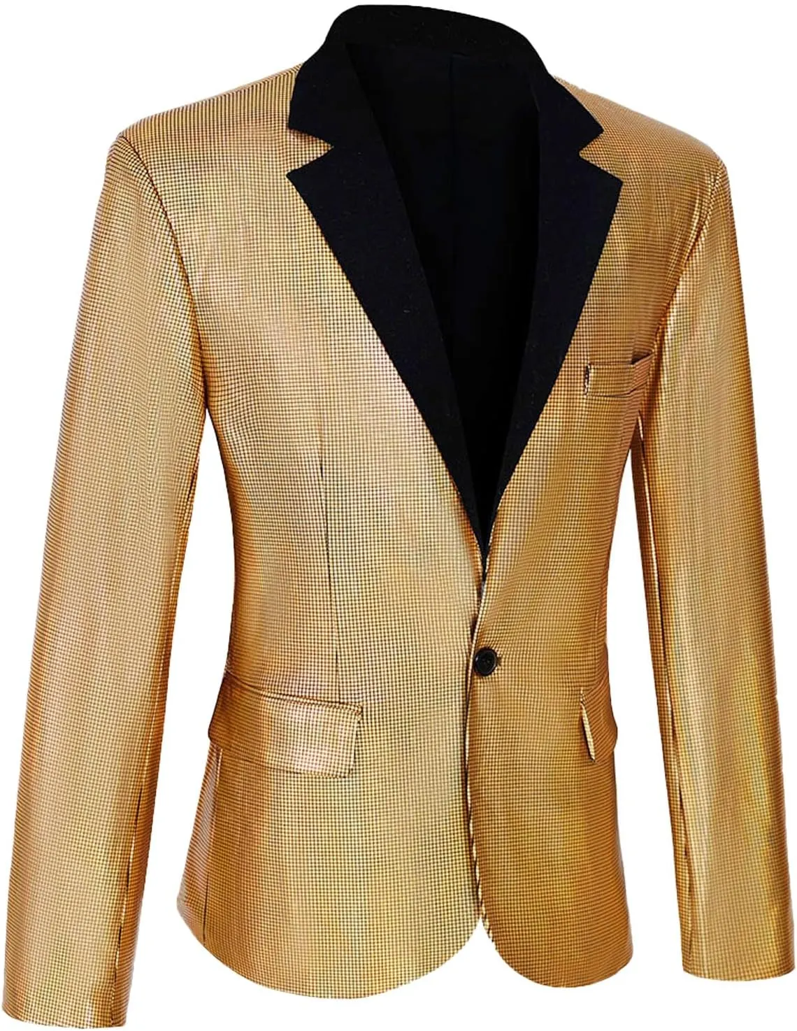 Men's 70s Disco Jacket Sequin Blazer Shiny Party Prom Outfit