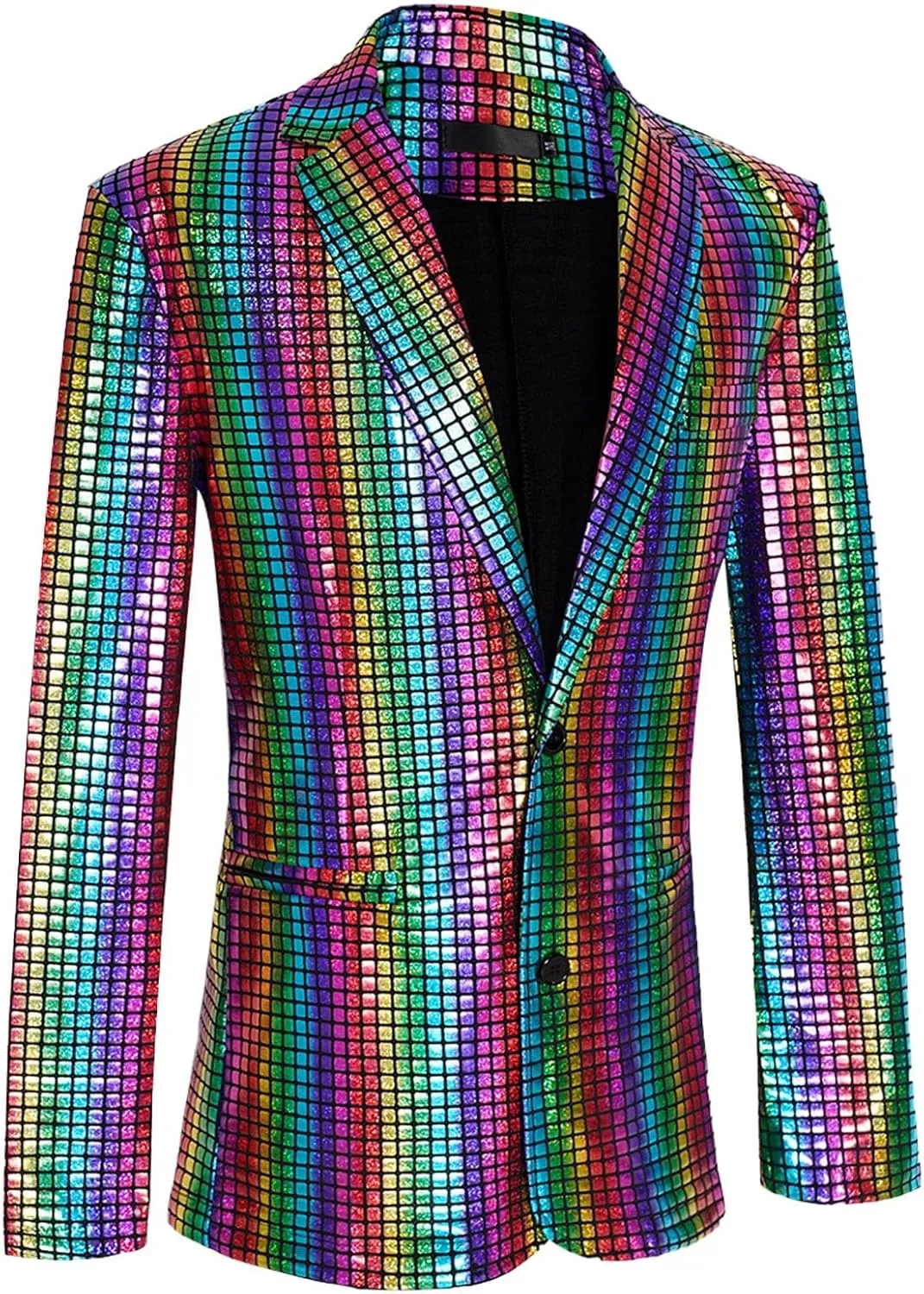 Men's 70s Disco Jacket Sequin Blazer Shiny Party Prom Outfit