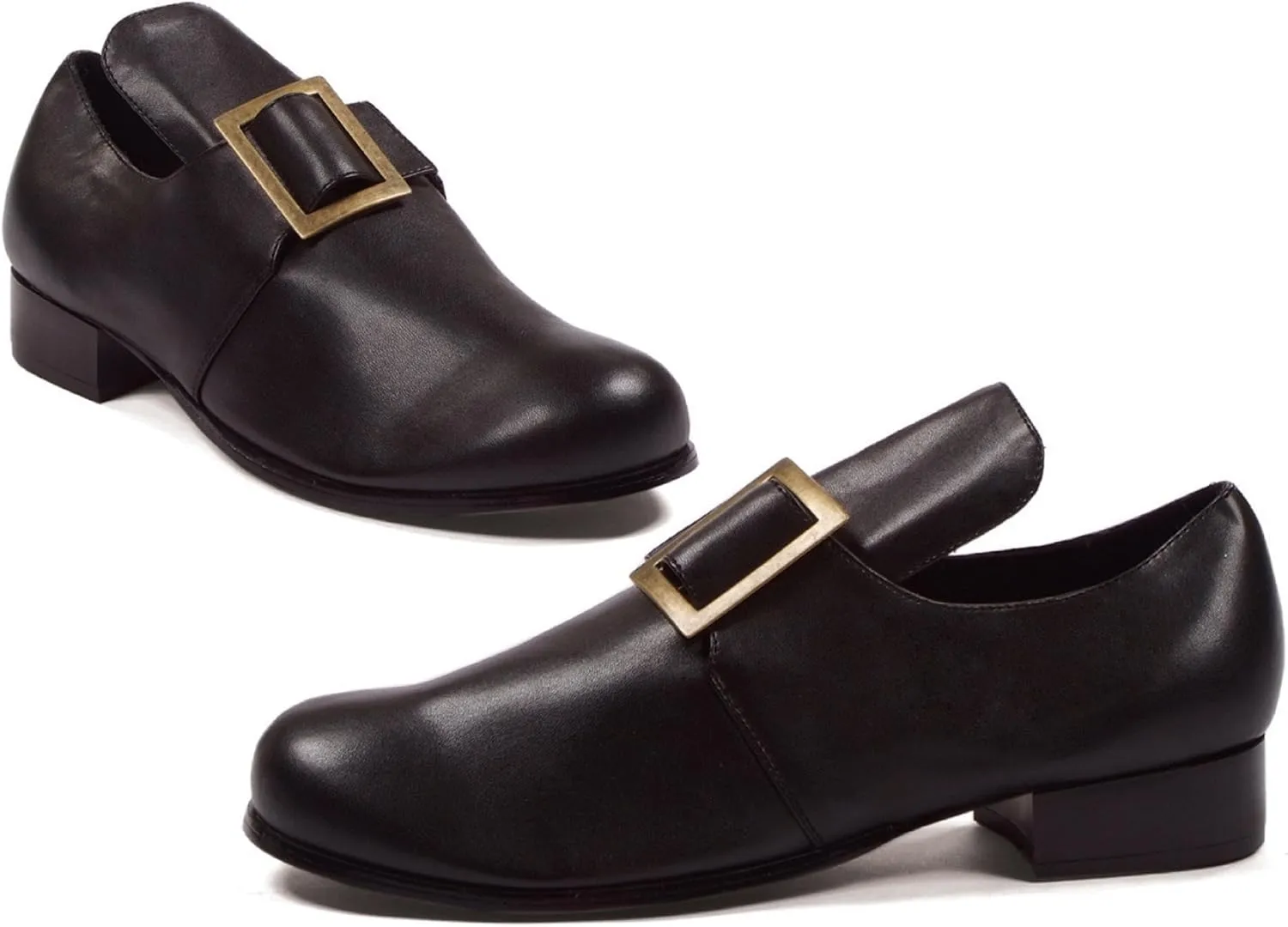 Mens Colonial Pilgrim Shoes Large Black