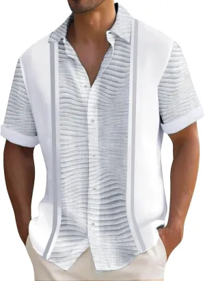 Men's Hawaiian Shirts Short Sleeve Casual Floral Loose Tropical Shirt Summer Holiday Beach Shirt Hawaiian Shirt for