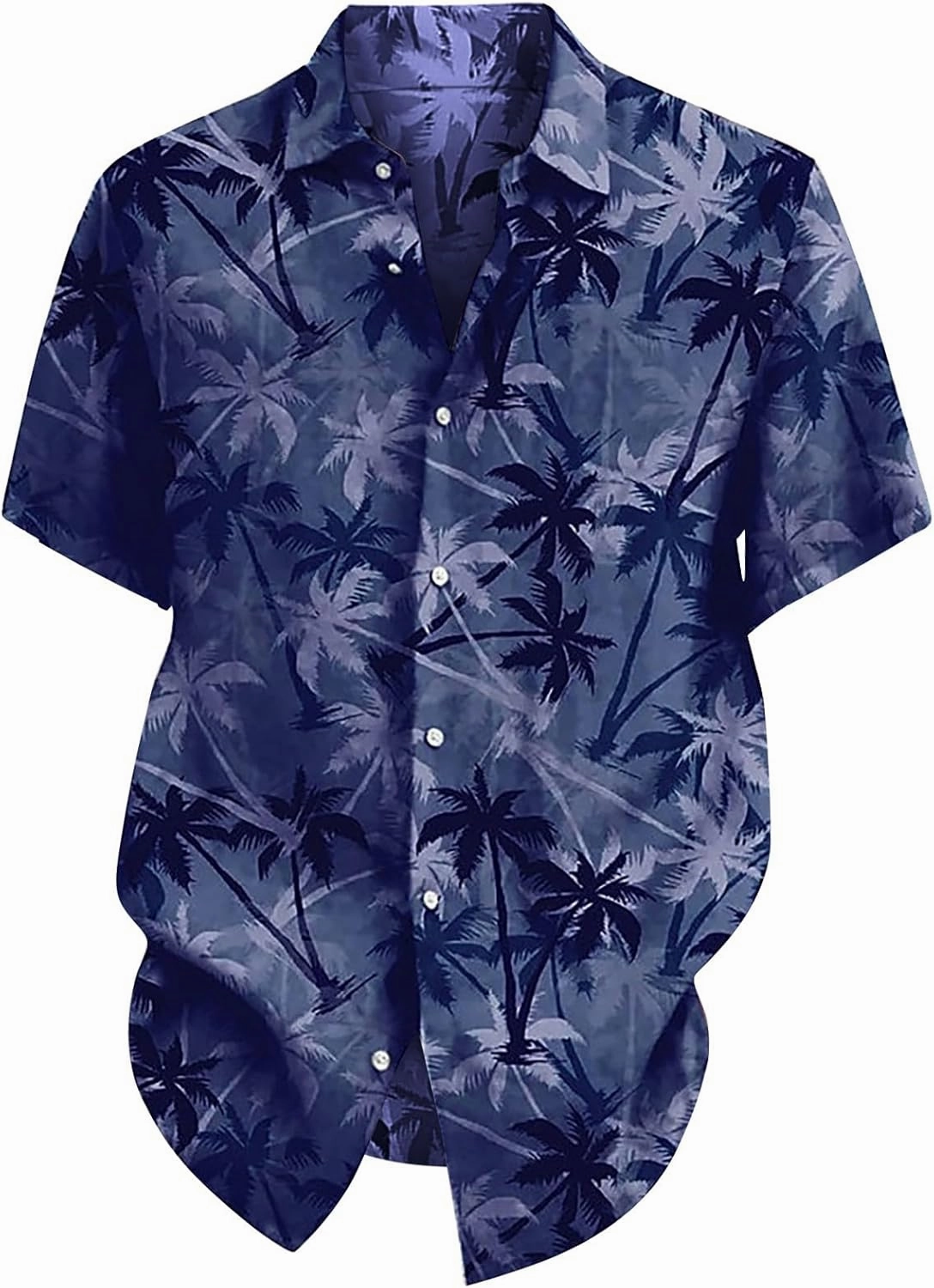 Mens Hawaiian Shirt Beach Button Down Short Sleeve Casual Stylish Big and Tall Floral Summer Tropical Vacation Tops