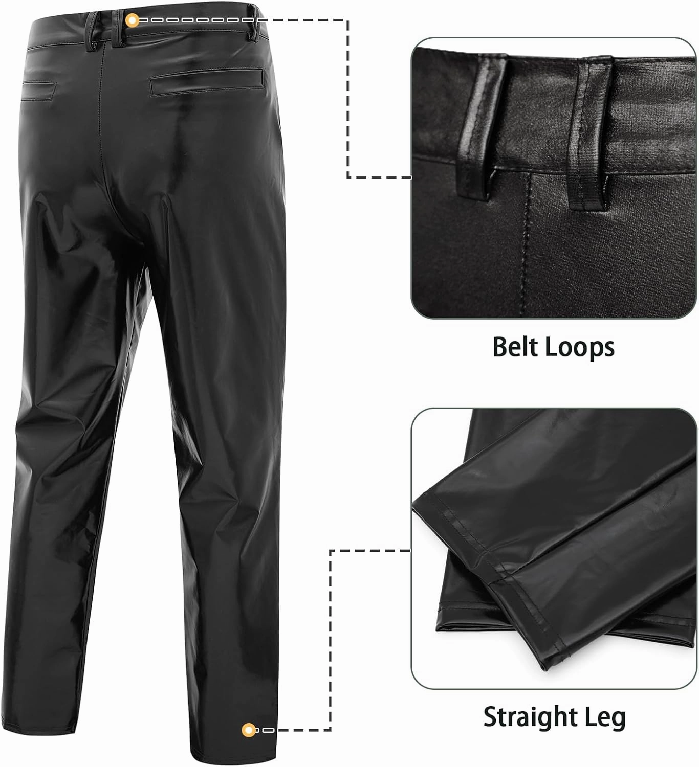 Mens Metallic Pants Night Club Rave Sequin Pants Shiny Slim Fit Trousers Disco Party Outfit