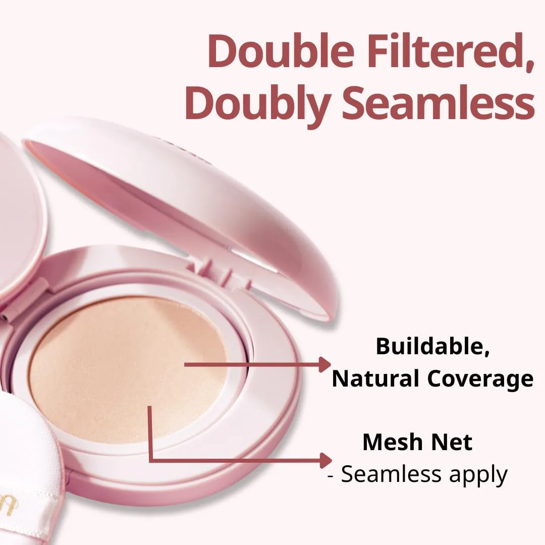 milktouch Cushion Foundation, 24H Flawless Skin, Radiant Shine, No Oxidation, Long-Lasting, Non-Creasing, 60% Hydrating Skincare Infused Korean Foundation, Valentines Gifts (19C Rosy Ivory)