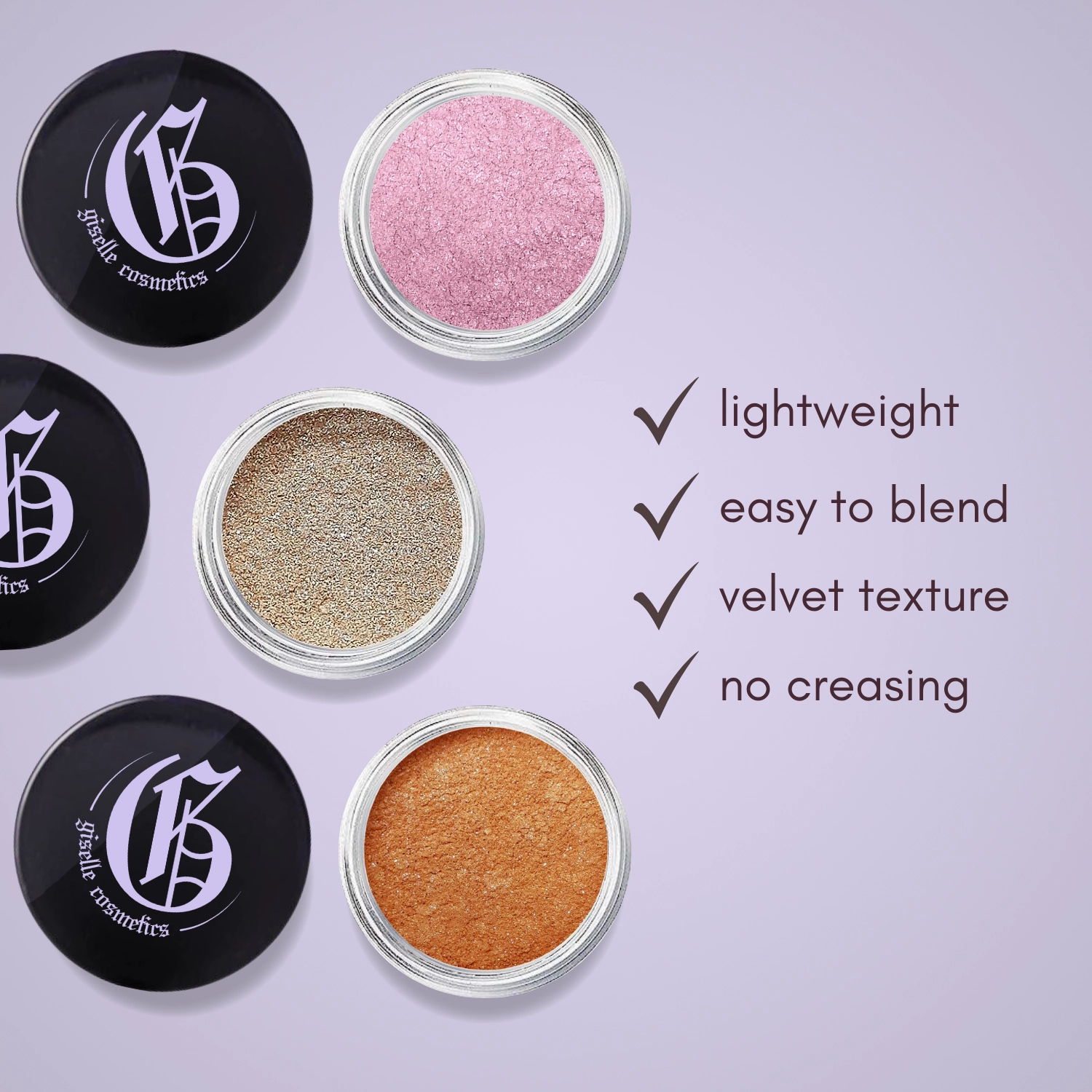 Mineral Loose Eyeshadow Brown Gold  Powder Single 3g