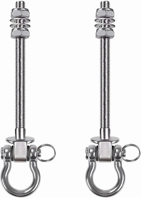 MiOYOOW Swing Hanger Hook, 2Pcs Stainless Steel Hammock Swing Hanging Bolts Power Rack Attachments for Swings Punching Bag Sandbag Yoga Rope