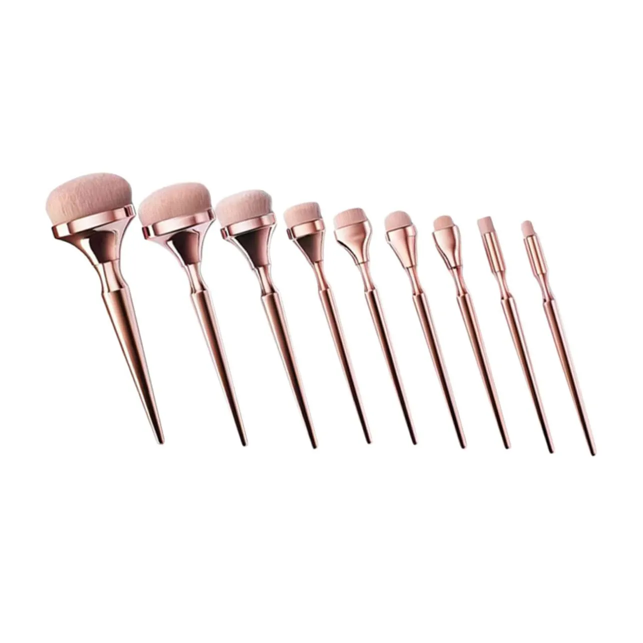 Mipcase Makeup Set for Women 9pcs Makeup Brush Set Gold Handle Practical for Concealer Foundation Eye Shadow