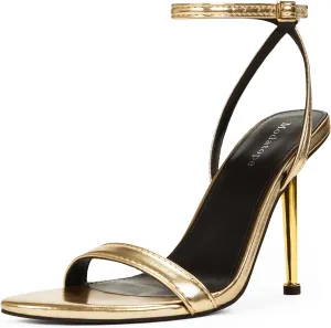 Modatope Womens High Stilettos Pointed Toe Ankle Strap Heels Sexy 4 Inch Heeled Sandals Dress Wedding Shoes