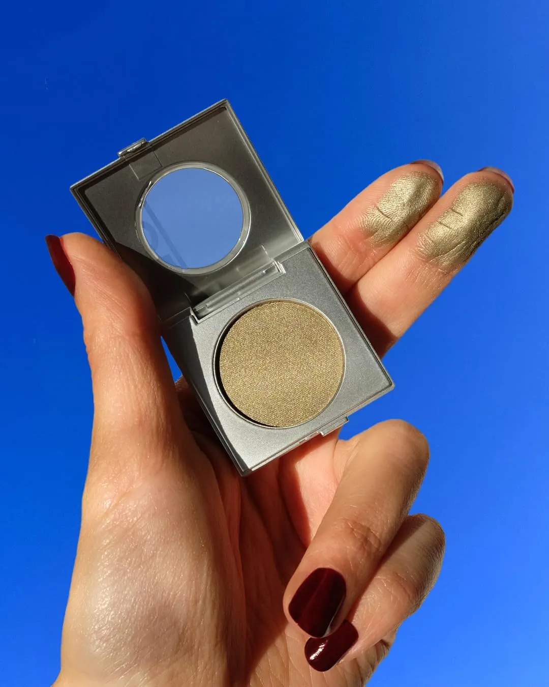 MODE Frost Pearl Gold Taupe Olive Eyeshadow Absolute CULTURED FANTASY High Pigment Long Wear Nourishing Potent Color, Natural Pressed Powder Eye Shadow Single Compact, Vegan, Cruelty Free
