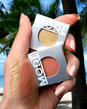 MODE Frosty Gold Pearl Eyeshadow Absolute PLENTY OF VERVE High Pigment Long Wear Nourishing Potent Color, Natural Pressed Powder Eye Shadow Single Compact, Made in NY USA