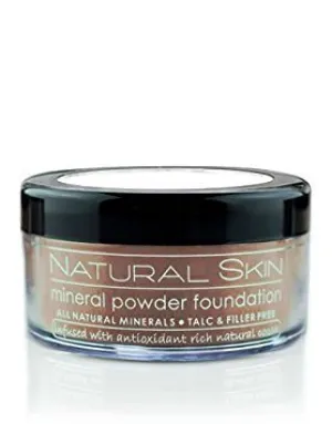 MODE Natural Skin Mineral Powder Foundation Dark Golden Warm - Shade 220 - Breathable Full Coverage Loose Makeup, Smooth Flawless Matte Finish, Nourishing Cocoa Skincare, Vegan