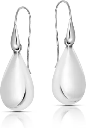 Modern Chic Teardrop .925 Sterling Silver Dangle Earrings, 39 mm Lengtht