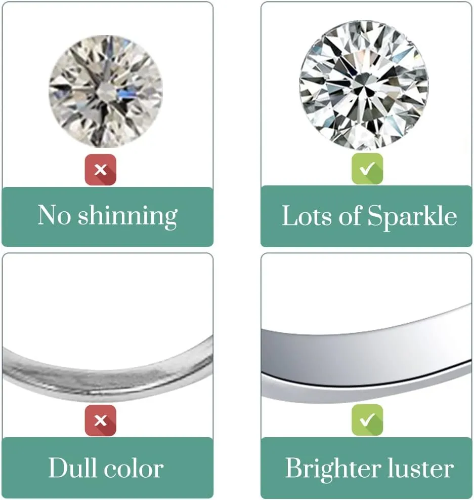 Moissanite Earrings Lab Created Diamond 925 Sterling Silver Stud for Men Women Jewelry Gifts