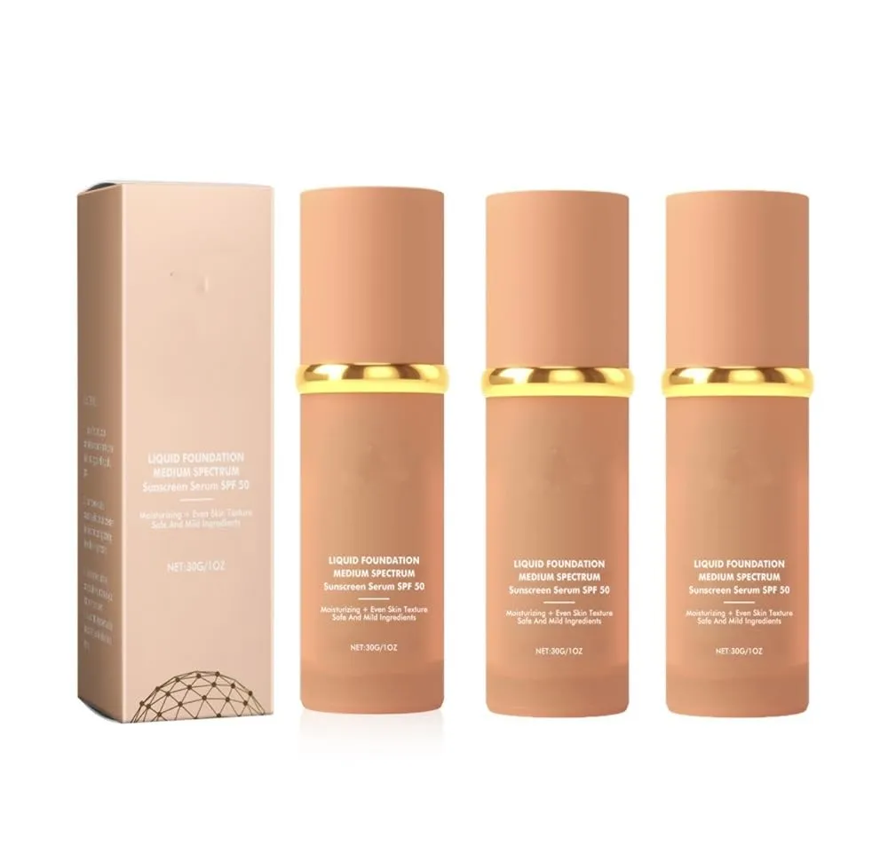 Moisturizing And Protective Liquid Foundation Is Light, Moist, Shiny, Matte And Clear, And Durable. Reduce Skin Redness And Sensitivity.(3Count (Pack of 3))