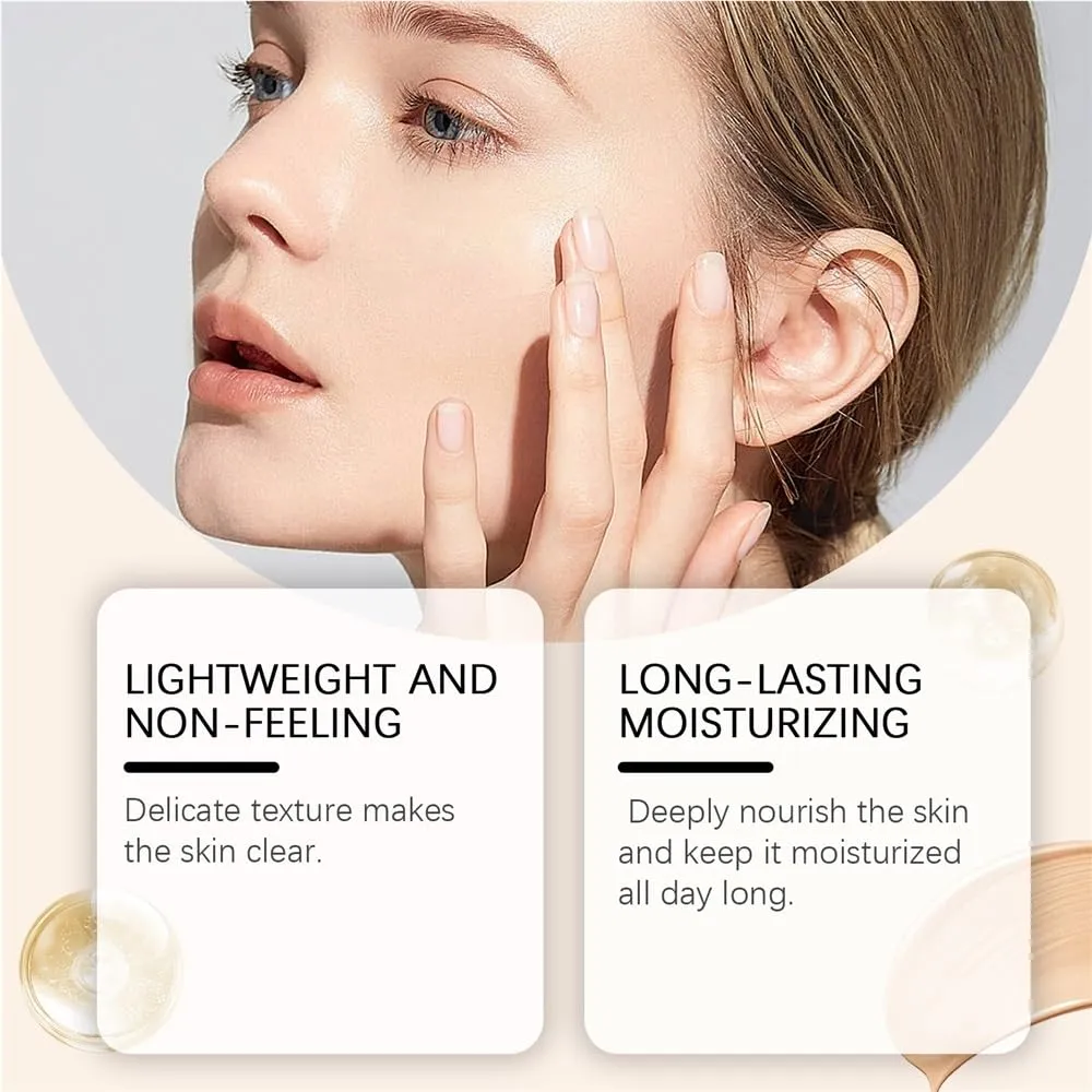 Moisturizing And Protective Liquid Foundation Is Light, Moist, Shiny, Matte And Clear, And Durable. Reduce Skin Redness And Sensitivity.(3Count (Pack of 3))