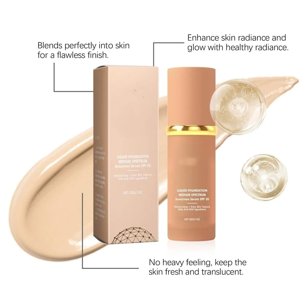 Moisturizing And Protective Liquid Foundation Is Light, Moist, Shiny, Matte And Clear, And Durable. Reduce Skin Redness And Sensitivity.(3Count (Pack of 3))