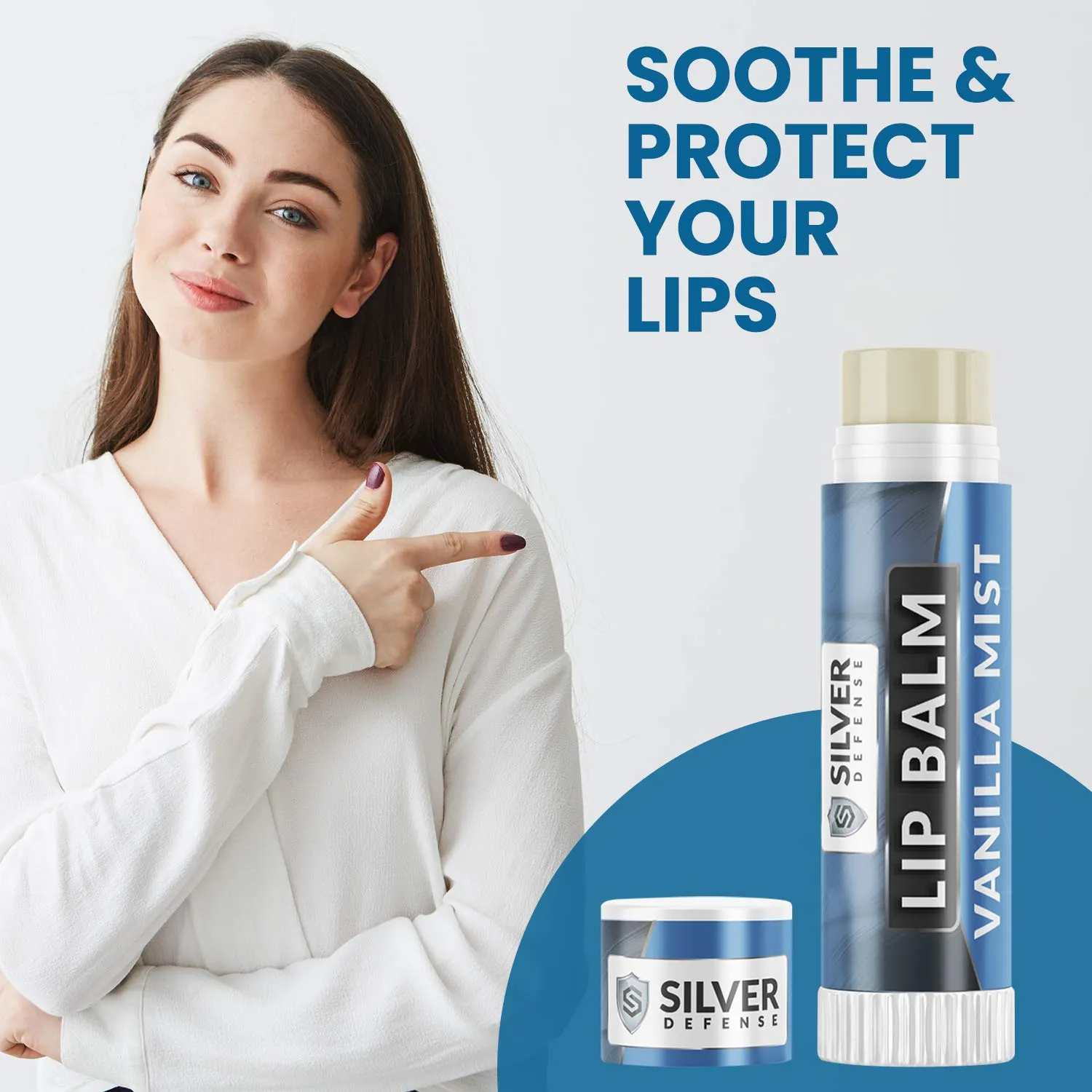 Moisturizing Lip Balm for Smooth, Healthy Lips - Ultra Conditioning to Soothe Dry, Chapped - Made with Pure Ingredients - Pack of 5