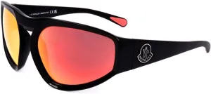 Moncler Pentagra Sunglasses ML0248 01U Shiny Black 62mm