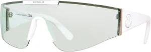 Moncler Sunglasses ML 0247 Ombrate 21N Shiny Optical White, Palladium/Aqua Len