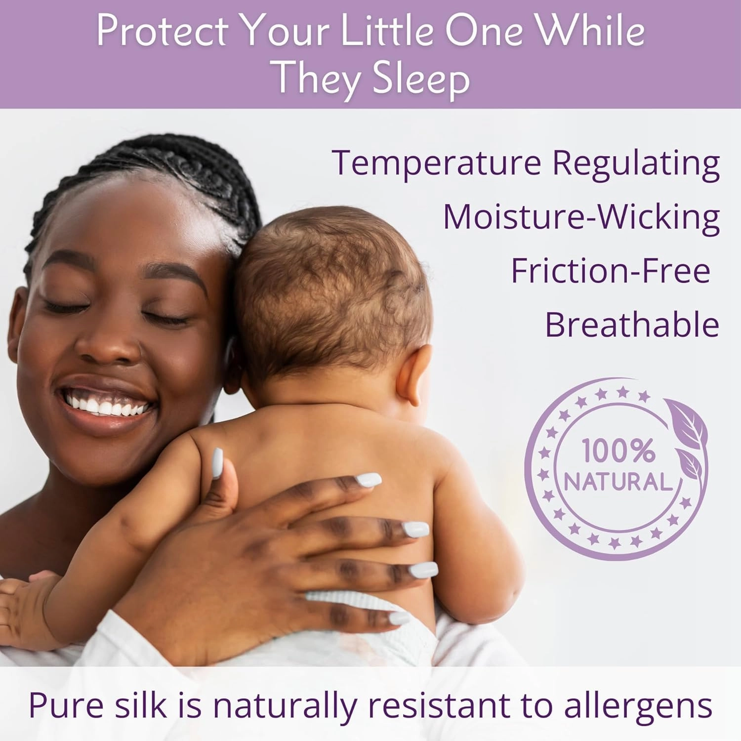 Mulberry Park 19 Momme Silk Pillowcase for Kids & Toddlers - Prevents Bed Head & Frizz, Gentle on Delicate Skin & Hair - Grade 6A Pure Mulberry Silk - 13" x 18" / Peaceful Purple