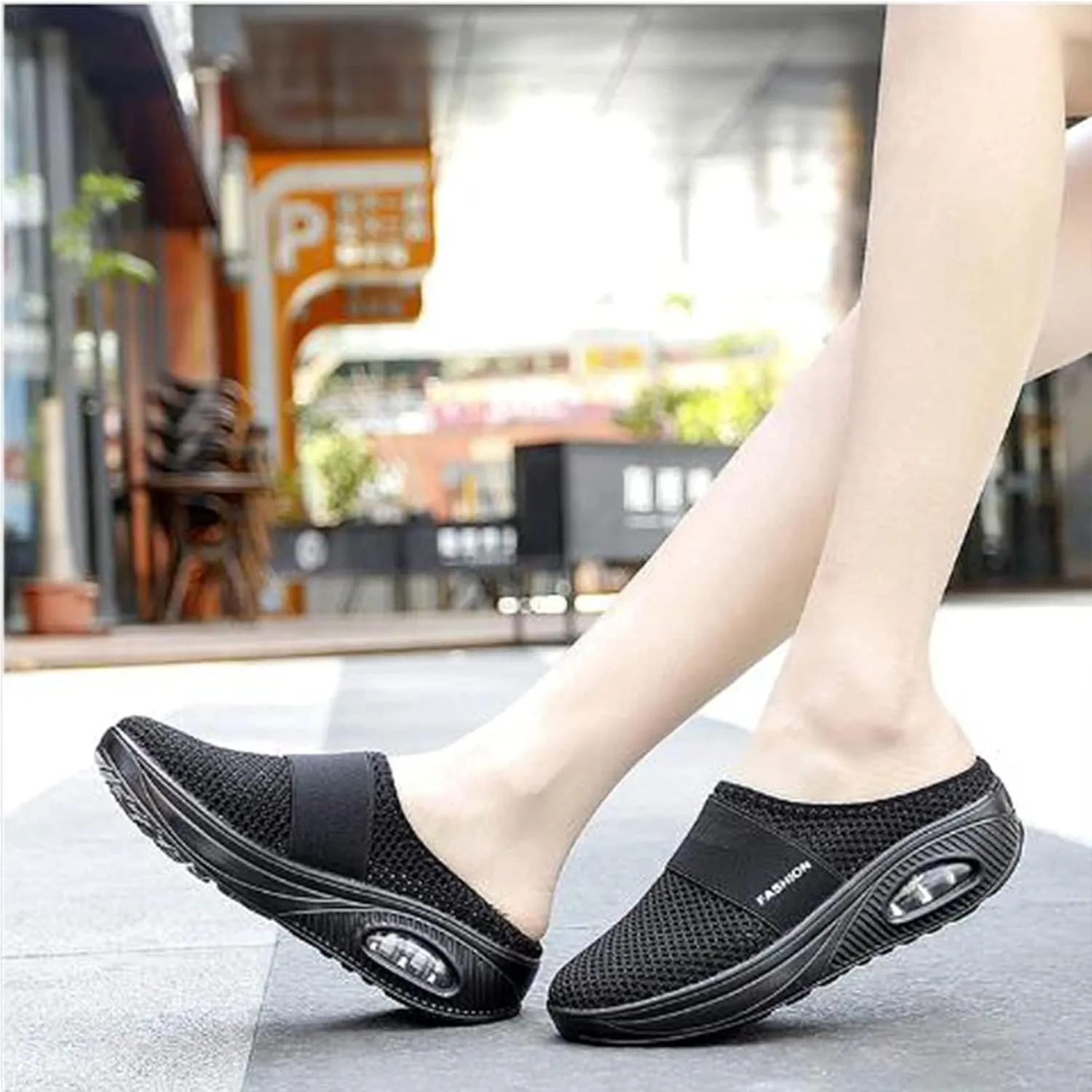 Mules for Women 2025 Orthotic Sandals Wide Feet Backless Walking Sneakers Slip On Closed Toe Shoes Comfortable Breathable Mesh Slippers Orthopedic Diabetic Shoes Beach Slippers