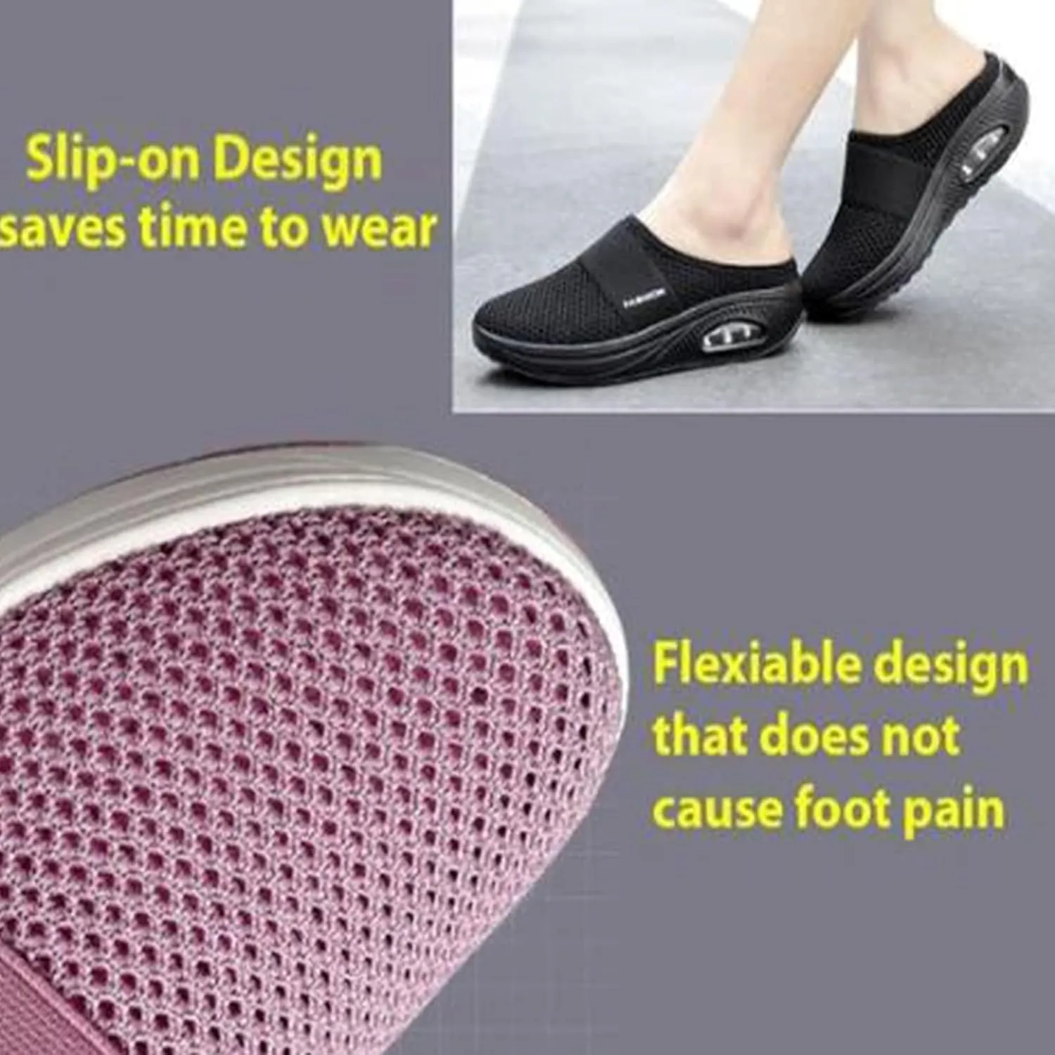 Mules for Women 2025 Orthotic Sandals Wide Feet Backless Walking Sneakers Slip On Closed Toe Shoes Comfortable Breathable Mesh Slippers Orthopedic Diabetic Shoes Beach Slippers