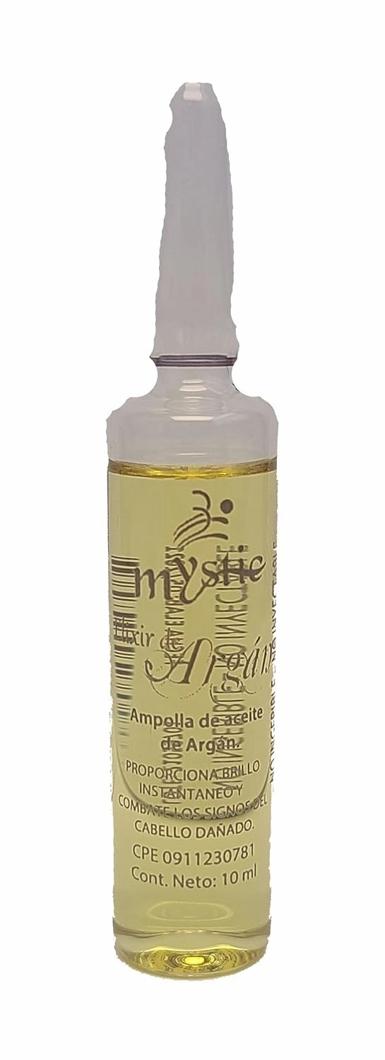 Mystic Argan Oil Ampoule - Strengthen, Hydrate, Repair, Anti-Frizz, Detangle, Liquid Gold From Morocco (Pack of 7, 2.37, Fl Oz)