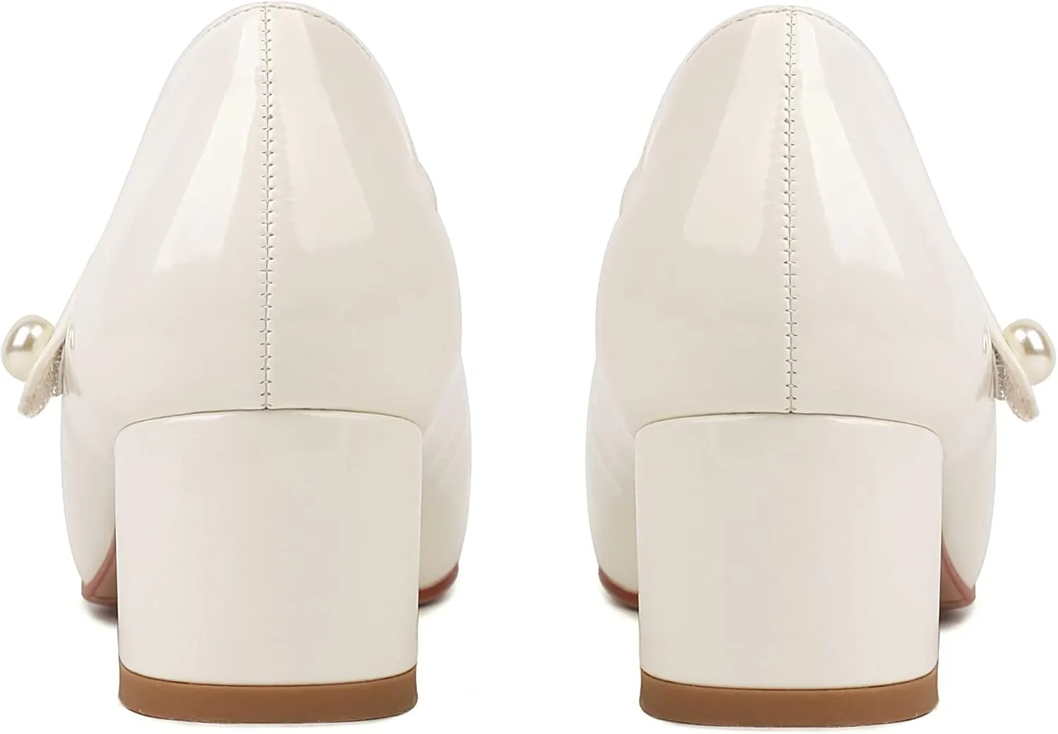 Naiyee Mary Jane Shoes Women Chunky Heel Ankle Strap Dress Shoes for Women Low Heels Close Rounded Toe Pumps
