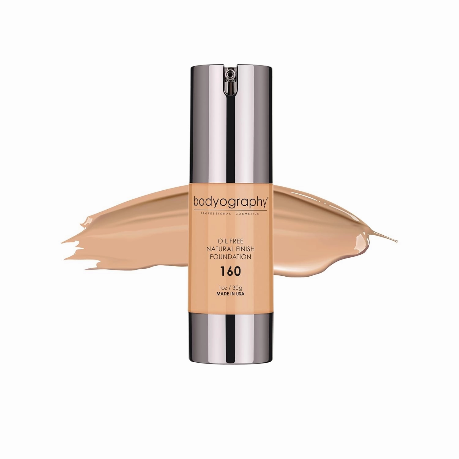 Natural Finish Foundation - 160 Medium Neutral by Bodyography for Women - 1 oz Foundation