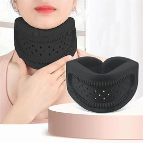 Neck Brace for Pain Relief and Support, Soft Adjustable Cervical Collar Neck Traction Device, Neck Protectors Wraps Keep Vertebrae Stable and Aligned, Women Men Cervical Spine Pressure Relief (Black)