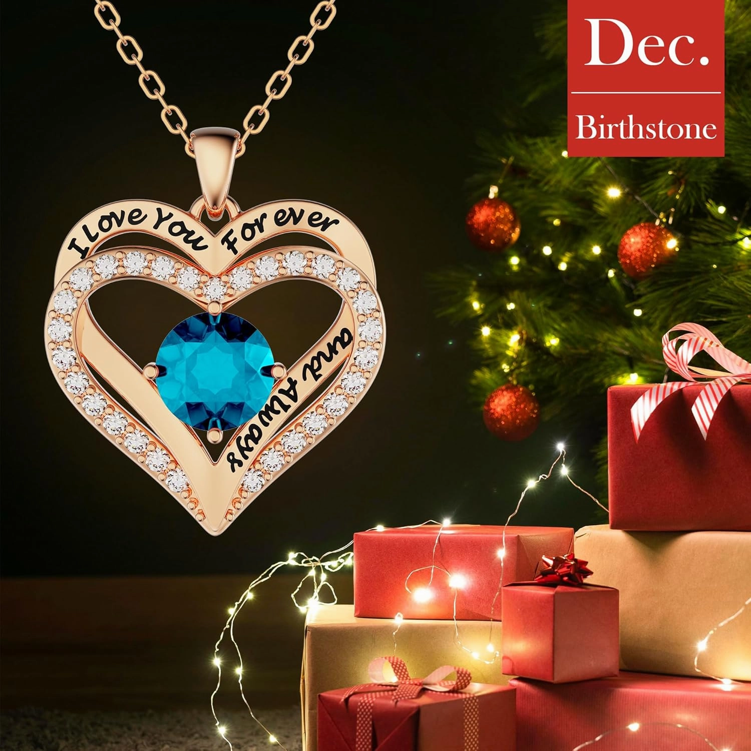 Necklaces for Women, Jewelry for Women with S925 Sterling Silver Rose Gold, Forever Love Heart Pendant Necklace Valentine's Day Birthday Mother's Day Gifts for Girlfriend Mom Sister Her