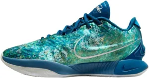 Nike Lebron XXI Men's Basketball Shoes (FN0708-400, Industrial Blue/Photon DUST/Emerald Rise/Metallic Silver) Size 10.5