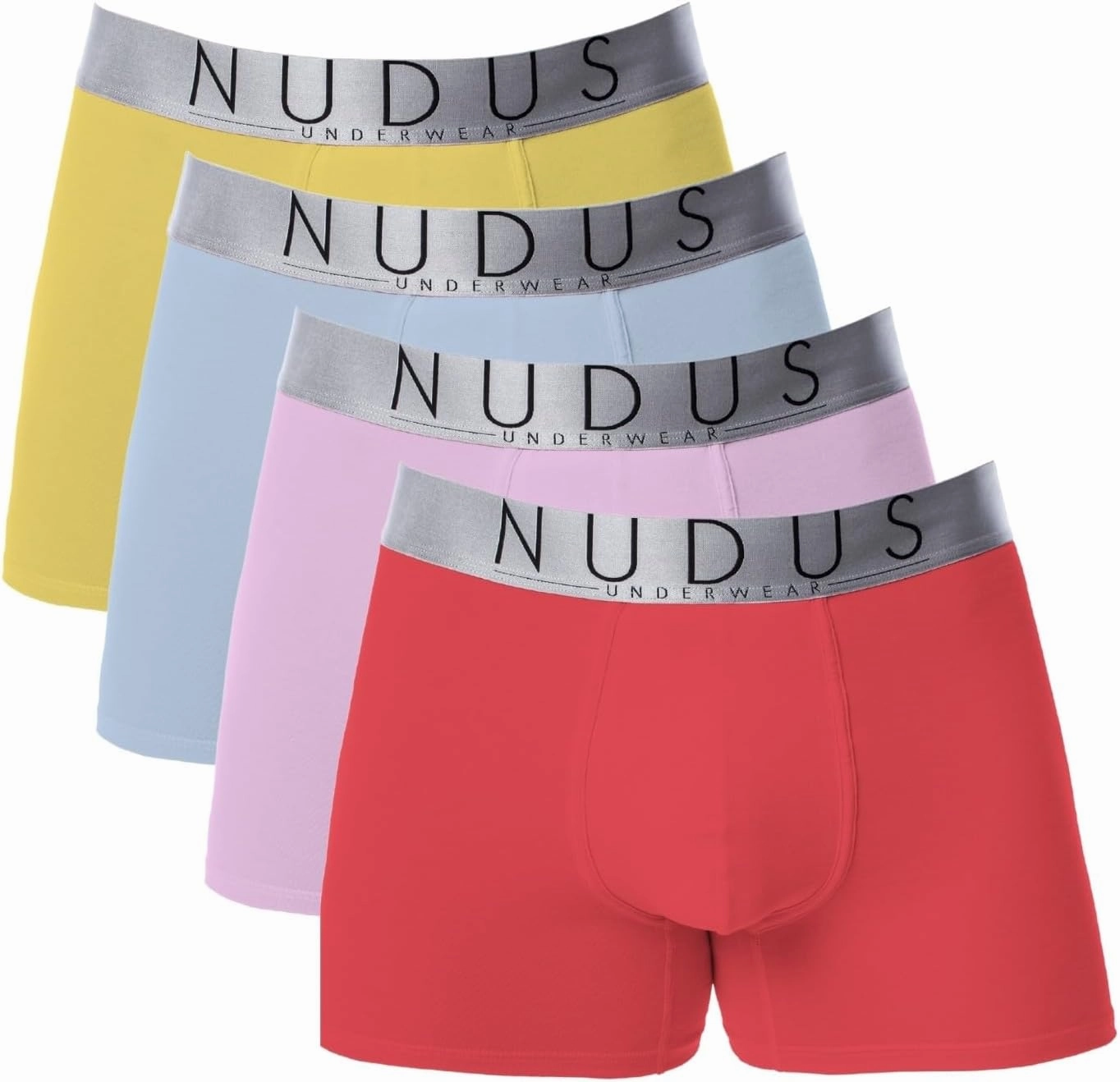 NUDUS Men's Cotton Underwear Pack of 4 Gift Box - Briefs - Trunks - Boxer Briefs