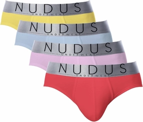 NUDUS Men's Cotton Underwear Pack of 4 Gift Box - Briefs - Trunks - Boxer Briefs