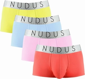 NUDUS Men's Cotton Underwear Pack of 4 Gift Box - Briefs - Trunks - Boxer Briefs