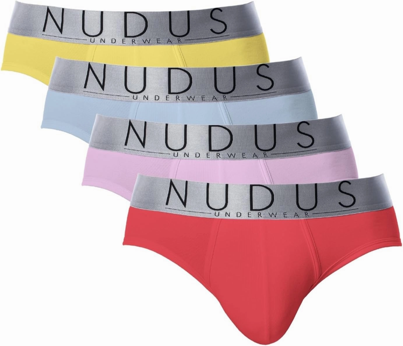 NUDUS Men's Cotton Underwear Pack of 4 Gift Box - Briefs - Trunks - Boxer Briefs