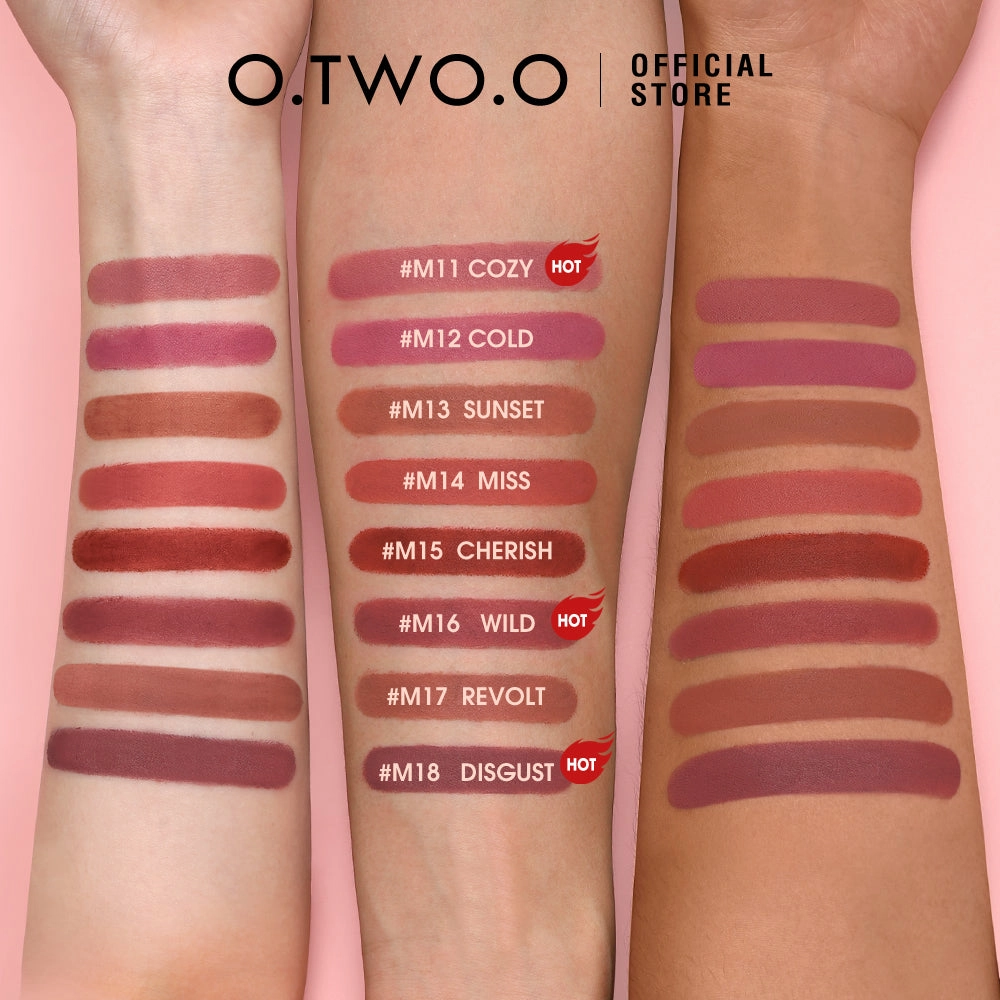 O.TWO.O  Matte Finish Waterproof Long Wear Silky Lipstick Hot Sale in US