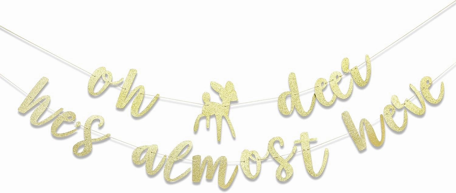 Oh Deer Boy Woodland Baby Shower Banner - Woodland Creature Party Decoration