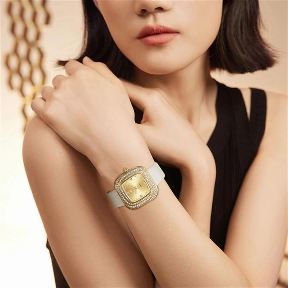 OLEVS Women's Business Dress Watches for Ladies Female Brown Leather Strap Small Face Dress Analog Quartz Wrist Watch with Calendar Day Date Waterproof Luminous Gift Classic Casual Retro Band