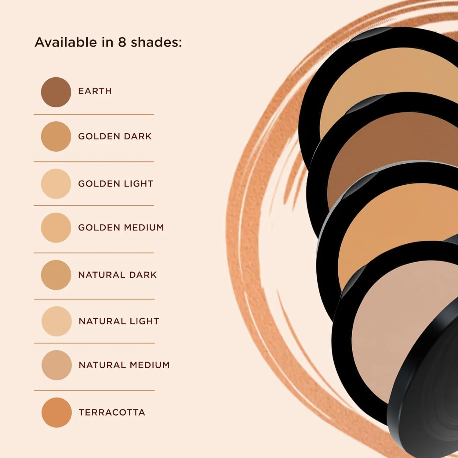 Osmosis Mineral Pressed Base Foundation, Lightweight Powder Makeup, Medium To Full Coverage, Matte Finish, 8 Shades