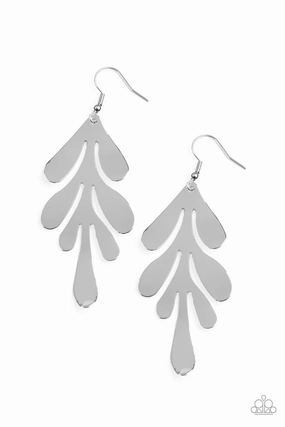 PAPARAZZI A FROND Farewell - Silver EARRINGS